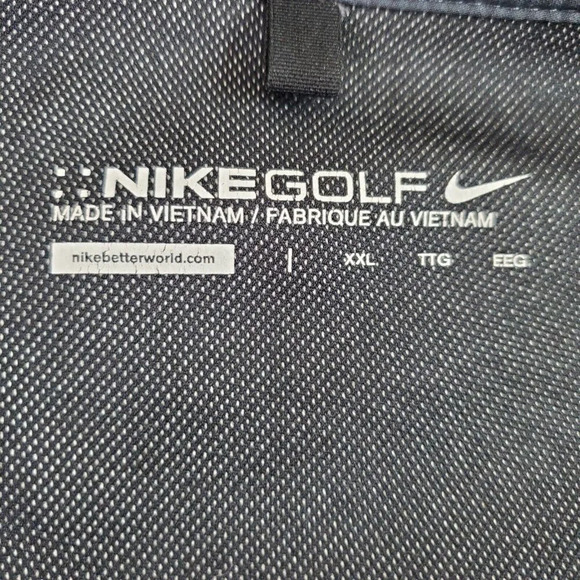Nike Golf Windbreaker Mens XXL Navy Blue Open-End Red Full Zip Jacket Raincoat - Picture 8 of 16